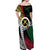 Ni-Van Vanuatu 45th Yumi Yumi Yumi Off Shoulder Maxi Dress Vanuatuan Boar Tusk Polynesian Pattern