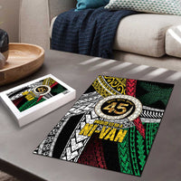 Ni-Van Vanuatu 45th Yumi Yumi Yumi Puzzle Vanuatuan Boar Tusk Polynesian Pattern - Polynesian Pride