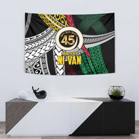 Ni-Van Vanuatu 45th Yumi Yumi Yumi Tapestry Vanuatuan Boar Tusk Polynesian Pattern