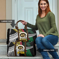 Ni-Van Vanuatu 45th Yumi Yumi Yumi Travel Bag Vanuatuan Boar Tusk Polynesian Pattern - Polynesian Pride