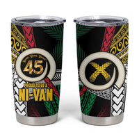 Ni-Van Vanuatu 45th Yumi Yumi Yumi Tumbler Cup Vanuatuan Boar Tusk Polynesian Pattern