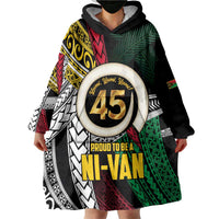 Ni-Van Vanuatu 45th Yumi Yumi Yumi Wearable Blanket Hoodie Vanuatuan Boar Tusk Polynesian Pattern