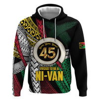 Ni-Van Vanuatu 45th Yumi Yumi Yumi Zip Hoodie Vanuatuan Boar Tusk Polynesian Pattern