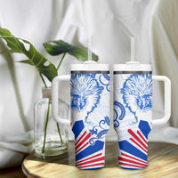 Philippines Barong Tumbler With Handle Sun of Philippinas With Eagles