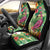 Hawaiian Flamingo Hibiscus Personalised Car Seat Cover Green Summer Tropical Flowers - Polynesian Pride