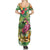 Hawaiian Flamingo Hibiscus Personalised Family Matching Summer Maxi Dress and Hawaiian Shirt Green Summer Tropical Flowers - Polynesian Pride