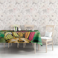 Hawaiian Flamingo Hibiscus Personalised Tablecloth Green Summer Tropical Flowers - Polynesian Pride