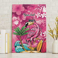 Hawaiian Flamingo Hibiscus Personalised Canvas Wall Art Pink Summer Tropical Flowers - Polynesian Pride