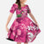 Hawaiian Flamingo Hibiscus Personalised Family Matching Summer Maxi Dress and Hawaiian Shirt Pink Summer Tropical Flowers - Polynesian Pride