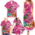 Hawaiian Flamingo Hibiscus Personalised Family Matching Summer Maxi Dress and Hawaiian Shirt Pink Summer Tropical Flowers - Polynesian Pride