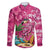 Hawaiian Flamingo Hibiscus Personalised Family Matching Summer Maxi Dress and Hawaiian Shirt Pink Summer Tropical Flowers - Polynesian Pride