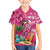 Hawaiian Flamingo Hibiscus Personalised Family Matching Summer Maxi Dress and Hawaiian Shirt Pink Summer Tropical Flowers - Polynesian Pride