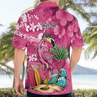 Hawaiian Flamingo Hibiscus Personalised Hawaiian Shirt Pink Summer Tropical Flowers - Polynesian Pride