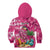 Hawaiian Flamingo Hibiscus Personalised Kid Hoodie Pink Summer Tropical Flowers - Polynesian Pride