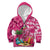 Hawaiian Flamingo Hibiscus Personalised Kid Hoodie Pink Summer Tropical Flowers - Polynesian Pride