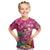 Hawaiian Flamingo Hibiscus Personalised Kid T Shirt Pink Summer Tropical Flowers - Polynesian Pride