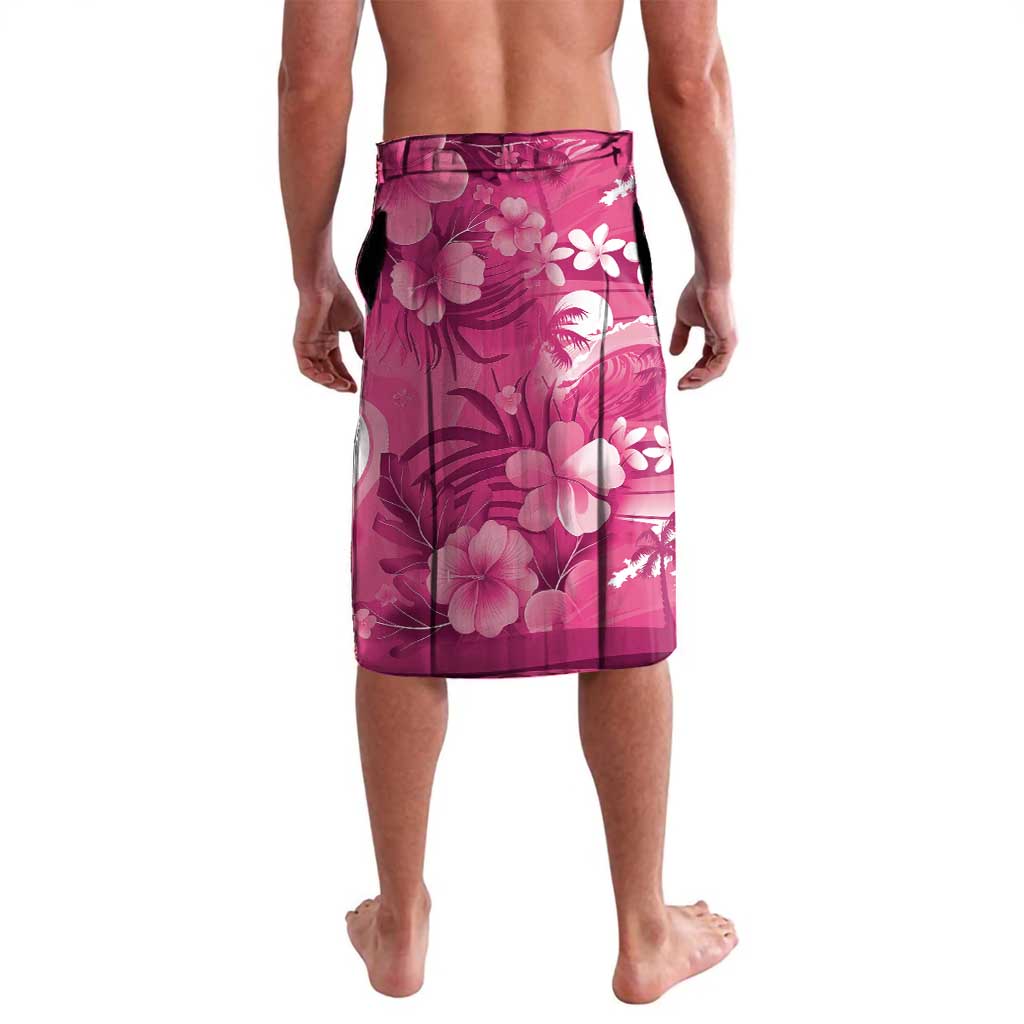 Hawaiian Flamingo Hibiscus Personalised Lavalava Pink Summer Tropical Flowers - Polynesian Pride