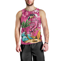 Hawaiian Flamingo Hibiscus Personalised Men Tank Top Pink Summer Tropical Flowers - Polynesian Pride