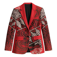 Vintage Ngatu Tribal Tonga Pattern Blazer - Polynesian Pride
