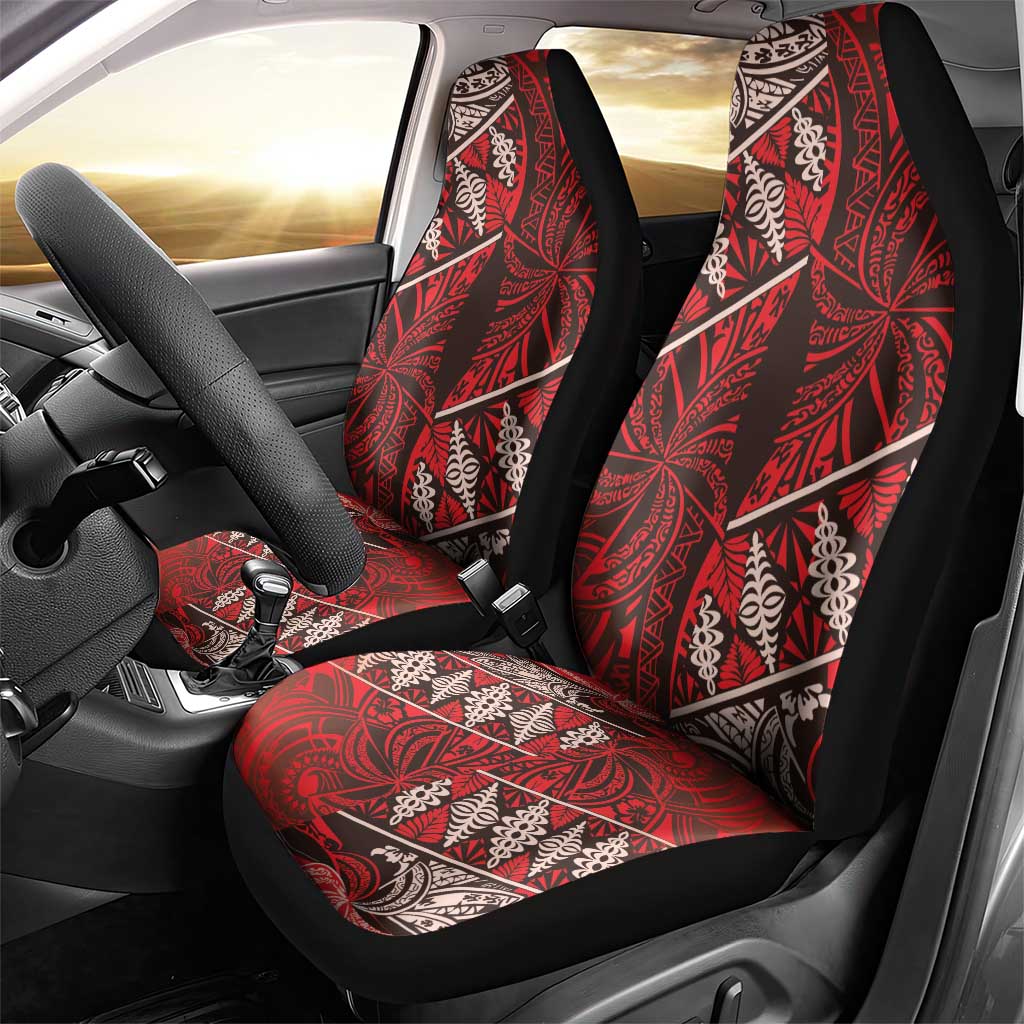 Vintage Ngatu Tribal Tonga Pattern Car Seat Cover - Polynesian Pride