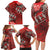 Vintage Ngatu Tribal Tonga Pattern Family Matching Long Sleeve Bodycon Dress and Hawaiian Shirt - Polynesian Pride