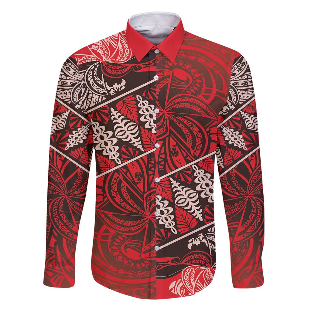 Vintage Ngatu Tribal Tonga Pattern Family Matching Summer Maxi Dress and Hawaiian Shirt - Polynesian Pride