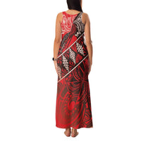 Vintage Ngatu Tribal Tonga Pattern Family Matching Tank Maxi Dress and Hawaiian Shirt - Polynesian Pride
