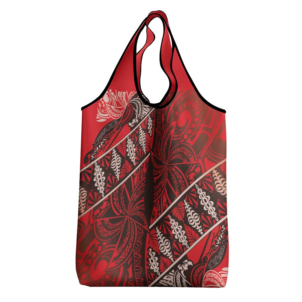 Vintage Ngatu Tribal Tonga Pattern Grocery Bag - Polynesian Pride