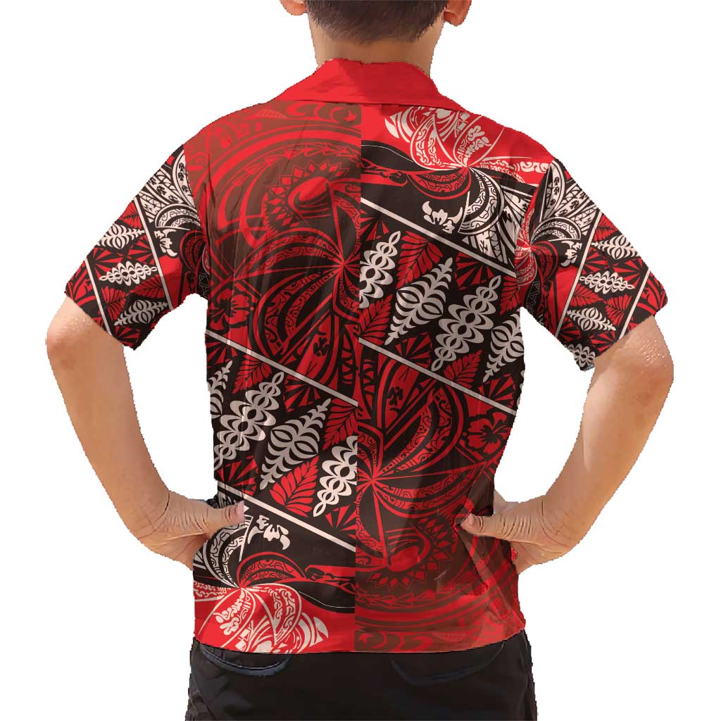 Vintage Ngatu Tribal Tonga Pattern Kid Hawaiian Shirt LT9 - Polynesian Pride