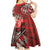 Vintage Ngatu Tribal Tonga Pattern Kid Short Sleeve Dress - Polynesian Pride