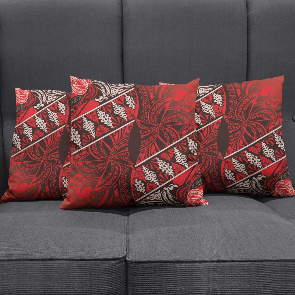 Vintage Ngatu Tribal Tonga Pattern Pillow Cover - Polynesian Pride