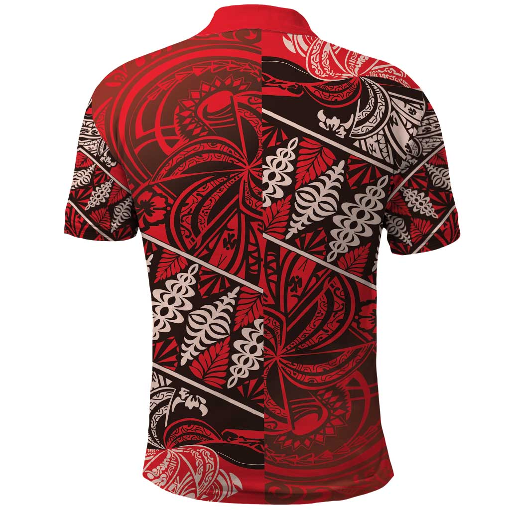 Vintage Ngatu Tribal Tonga Pattern Polo Shirt - Polynesian Pride