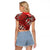 Vintage Ngatu Tribal Tonga Pattern Raglan Cropped T Shirt - Polynesian Pride