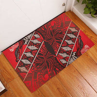 Vintage Ngatu Tribal Tonga Pattern Rubber Doormat - Polynesian Pride