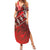 Vintage Ngatu Tribal Tonga Pattern Summer Maxi Dress - Polynesian Pride