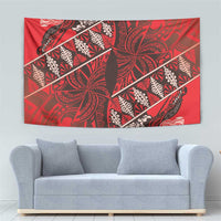 Vintage Ngatu Tribal Tonga Pattern Tapestry - Polynesian Pride