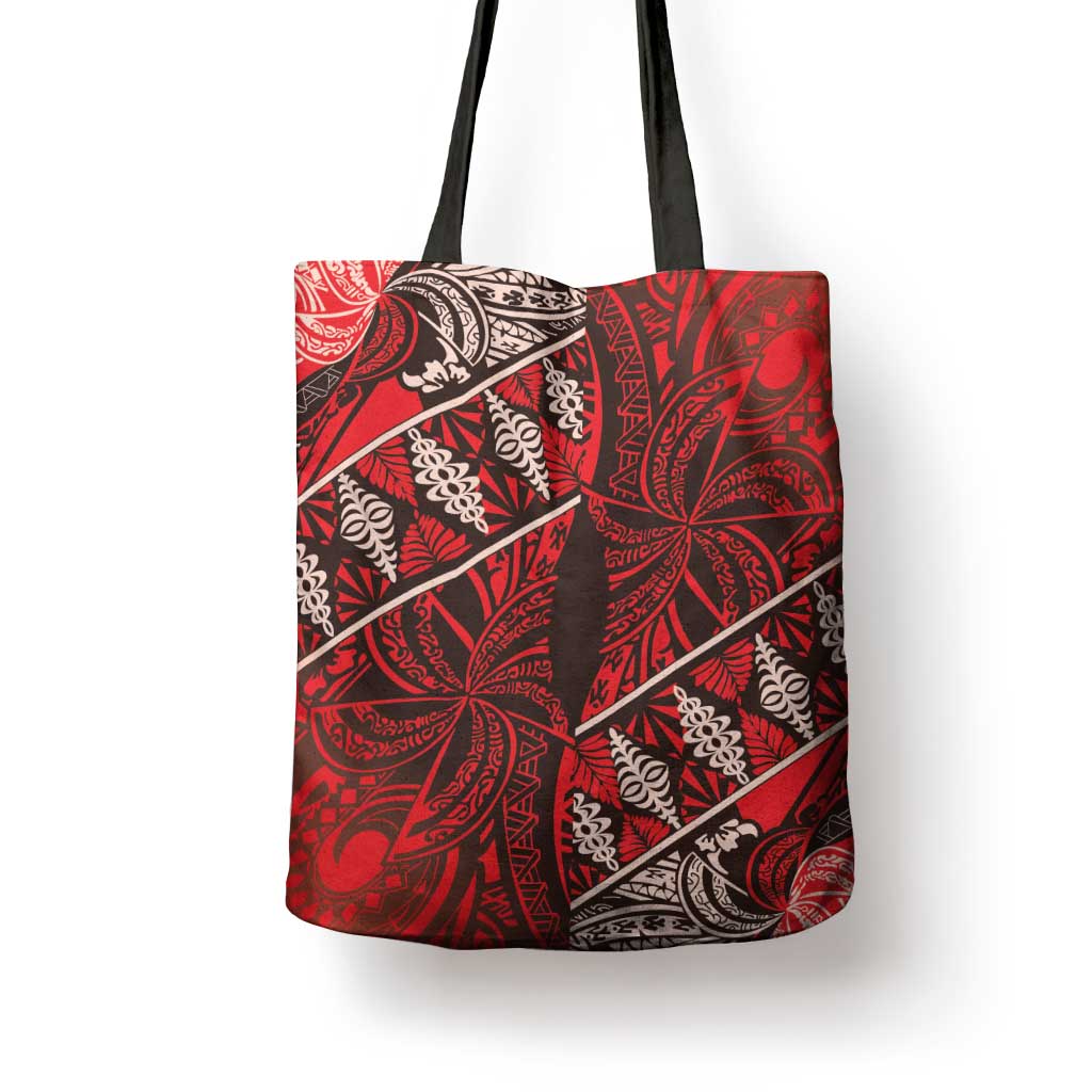 Vintage Ngatu Tribal Tonga Pattern Tote Bag - Polynesian Pride