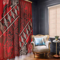 Vintage Ngatu Tribal Tonga Pattern Window Curtain - Polynesian Pride