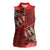 Vintage Ngatu Tribal Tonga Pattern Women Sleeveless Polo Shirt - Polynesian Pride