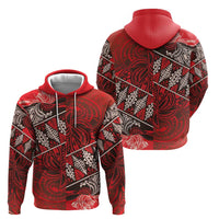 Vintage Ngatu Tribal Tonga Pattern Zip Hoodie LT9 - Polynesian Pride