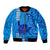 Strong Maui Bomber Jacket Good Living Hawaii with Shaka Sign Kakau Tribal Blue LT9 Unisex Blue - Polynesian Pride
