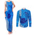 Strong Maui Couples Matching Tank Maxi Dress and Long Sleeve Button Shirts Good Living Hawaii with Shaka Sign Kakau Tribal Blue LT9 Blue - Polynesian Pride