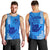 Strong Maui Men Tank Top Good Living Hawaii with Shaka Sign Kakau Tribal Blue LT9 - Polynesian Pride