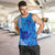 Strong Maui Men Tank Top Good Living Hawaii with Shaka Sign Kakau Tribal Blue LT9 - Polynesian Pride