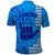 Strong Maui Polo Shirt Good Living Hawaii with Shaka Sign Kakau Tribal Blue LT9 - Polynesian Pride