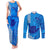 Personalised Strong Maui Couples Matching Tank Maxi Dress and Long Sleeve Button Shirts Good Living Hawaii with Shaka Sign Kakau Tribal Blue LT9 Blue - Polynesian Pride