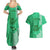 Strong Maui Couples Matching Summer Maxi Dress and Hawaiian Shirt Good Living Hawaii with Shaka Sign Kakau Tribal Green LT9 - Polynesian Pride