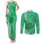 Strong Maui Couples Matching Tank Maxi Dress and Long Sleeve Button Shirts Good Living Hawaii with Shaka Sign Kakau Tribal Green LT9 Green - Polynesian Pride