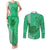 Personalised Strong Maui Couples Matching Tank Maxi Dress and Long Sleeve Button Shirts Good Living Hawaii with Shaka Sign Kakau Tribal Green LT9 Green - Polynesian Pride