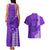 Strong Maui Couples Matching Tank Maxi Dress and Hawaiian Shirt Good Living Hawaii with Shaka Sign Kakau Tribal Purple LT9 - Polynesian Pride